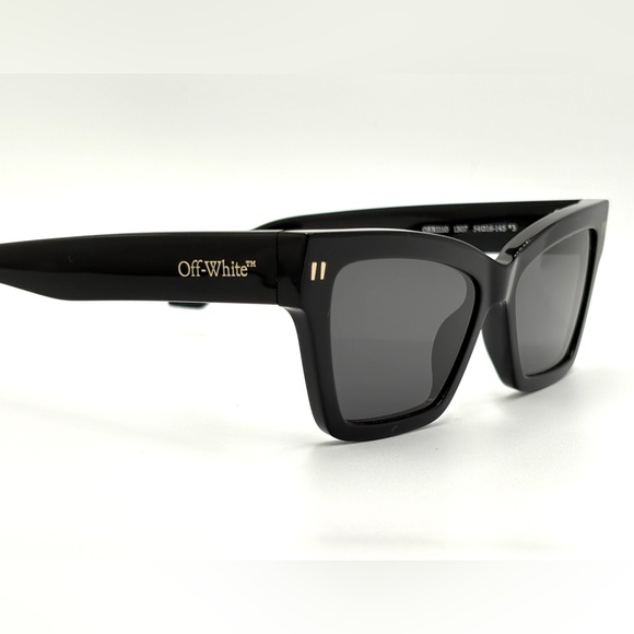 NEW Off White Cincinnati Sunglasses by Virgil Abloh Cat Eye Polished Black